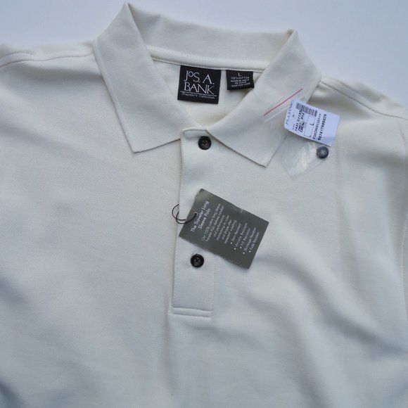 NWT. SIZE L. JOS. A. BANK The traveler long sleeve polo shirt. - Picture 12 of 16